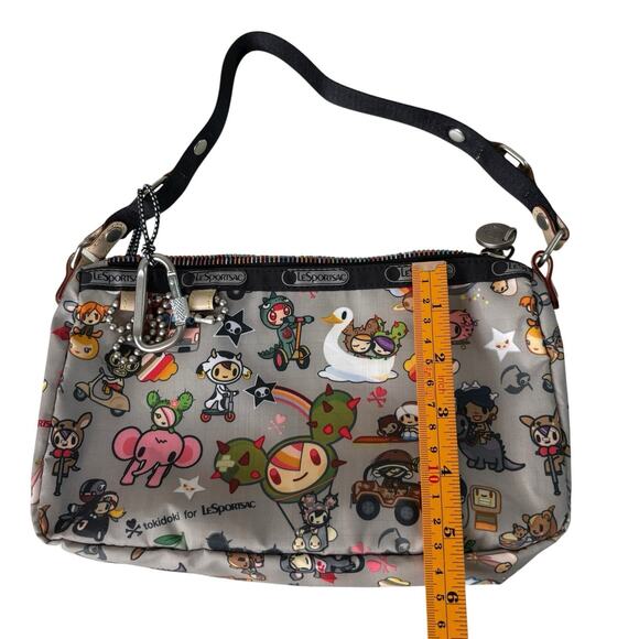 Tokidoki x LeSportsac Trasporto Ciao Shoulder Bag Rare Retired Print Gray NWOT - Picture 9 of 12